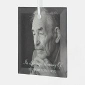 Gedächtnistraining im eleganten Foto Ornament Aus Glas (Vorderseite links)