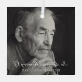 Gedächtnistraining im eleganten Foto Ornament Aus Glas (Rückseite)