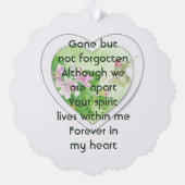 Gedächtnistraining Keepake Geschenk Erinnerung Hum Ornament Karte (Rückseite)