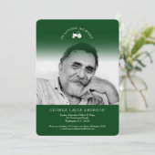 Gedächtnistraktor für grüne Beerdigung Einladungen (Stehend Vorderseite)