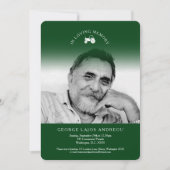 Gedächtnistraktor für grüne Beerdigung Einladungen (Vorderseite)