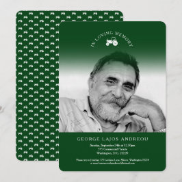 Gedächtnistraktor für grüne Beerdigung Einladungen