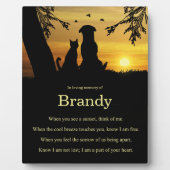 Gedächtnistribut Dog Cat Pet mit spirituellem Gedi Fotoplatte (Vorderseite)