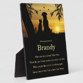 Gedächtnistribut Dog Cat Pet mit spirituellem Gedi Fotoplatte (Seite)