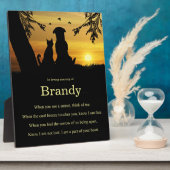 Gedächtnistribut Dog Cat Pet mit spirituellem Gedi Fotoplatte (Seite)