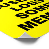 Gedächtnisverlust Funny Coffee Poster Sign (Ecke)