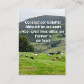 Gedächtniswahre Viehzucht Landschaft Visitenkarte (Rückseite)