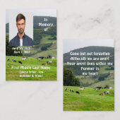 Gedächtniswahre Viehzucht Landschaft Visitenkarte (Vorne/Hinten)