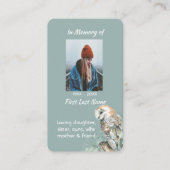 Gedächtniswald-Bärenvogel Visitenkarte (Vorderseite)