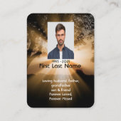 Gedächtniswanderweg Foto Gebetswaldweg Sonnenlicht Visitenkarte (Rückseite)