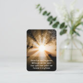 Gedächtniswanderweg Foto Gebetswaldweg Sonnenlicht Visitenkarte (Stehend Vorderseite)