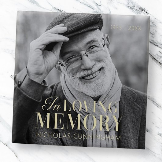 Gedächtniswelt Modernes Foto Gedenkmal Button