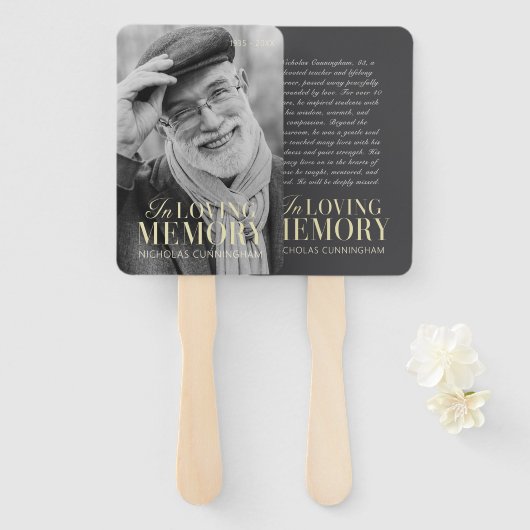 Gedächtniswelt Modernes Foto Gedenkmal Fächer (Vorne und Hinten)