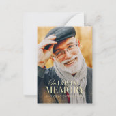 Gedächtniswelt Modernes Foto Gedenkmal Mitteilungskarte (Vorderseite)