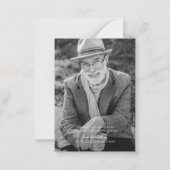 Gedächtniswelt Modernes Foto Gedenkmal Mitteilungskarte (Rückseite)