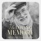 Gedächtniswelt Modernes Foto Gedenkmal Quadratischer Aufkleber (Vorderseite)