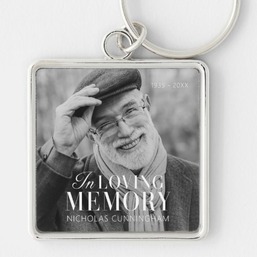 Gedächtniswelt Modernes Foto Gedenkmal Schlüsselanhänger (Vorne)