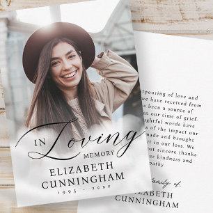 Gedächtniswolken-Gedächtnis Modernes Foto Dankeskarte