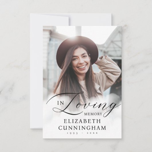 Gedächtniswolken-Gedächtnis Modernes Foto Dankeskarte (Vorderseite)