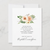 Gedächtniszeitgenössische Blume Blätter Botanicals Dankeskarte (Vorderseite)