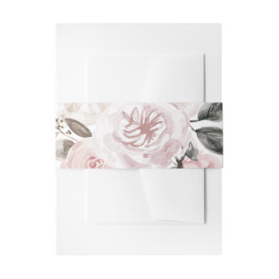 Gedämpft erröten rosa Blumen  Einladungsbanderole