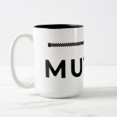 Gedämpft. Schwarz-Weiße Kaffeetasse (Links)