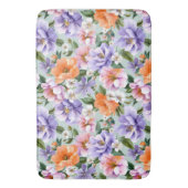 Gedämpfte bunte Blumen Boho-Blume  Badematte (Vorderseite Vertikal)