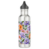 Gedämpfte bunte Blumen Boho-Blume  Edelstahlflasche (Links)