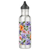 Gedämpfte bunte Blumen Boho-Blume  Edelstahlflasche (Rechts)