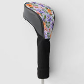 Gedämpfte bunte Blumen Boho-Blume  Golf Headcover (angewinkelt)