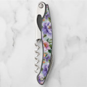 Gedämpfte bunte Blumen Boho-Blume  Kellnermesser (Vorderseite)