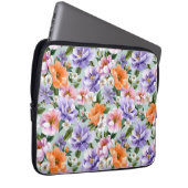 Gedämpfte bunte Blumen Boho-Blume  Laptopschutzhülle (Vorne Rechts)