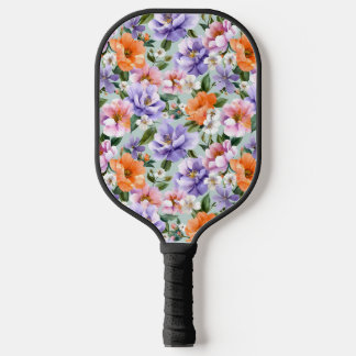 Gedämpfte bunte Blumen Boho-Blume  Pickleball Schläger