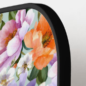 Gedämpfte bunte Blumen Boho-Blume  Pickleball Schläger (Linke Seite)