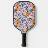 Gedämpfte bunte Blumen Boho-Blume  Pickleball Schläger (Rückseite)