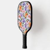 Gedämpfte bunte Blumen Boho-Blume  Pickleball Schläger (Links)