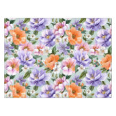 Gedämpfte bunte Blumen Boho-Blume  Tischdecke (Vorderseite (Horizontal))
