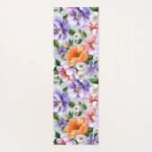 Gedämpfte bunte Blumen Boho-Blume  Yogamatte (Rückseite)