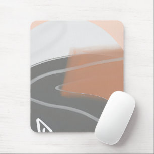 Gedämpfte Erdtöne Sonne minimalistischer Kunst  Mousepad