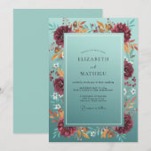 Gedämpfte Eukalyptus-Hochzeit Einladung (Vorne/Hinten)