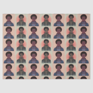 Gedämpfte Farbe Afrofuturistische Könige Seidenpapier