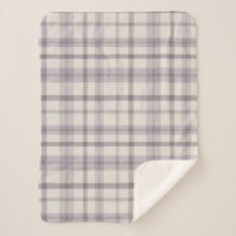 Gedämpfte Farmhouse-Lila-Karo-Babyzimmer für Junge