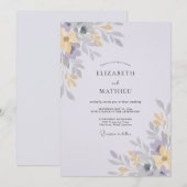 Gedämpfte goldene Hochzeit mit Blättern Einladung (Vorne/Hinten)
