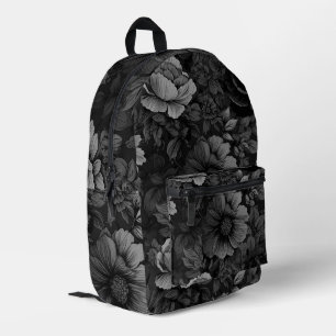Gedämpfte Grautöne von floralen Mustern Bedruckter Rucksack