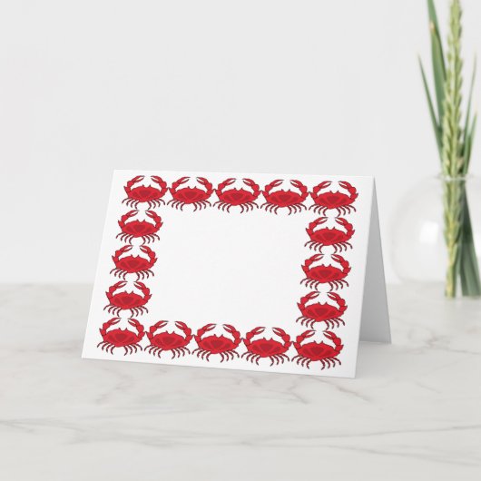 Gedämpfte Krabben Karte (Vorderseite)