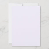 Gedämpfte Lavendel-Malblatt-Hochzeit Einladung (Rückseite)