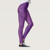 Gedämpfte lila gemarmorte Leggings (Rechts)