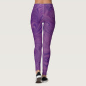 Gedämpfte lila gemarmorte Leggings (Rückseite)