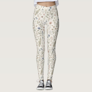 Gedämpfte minimalistische skandinavische Wildblüte Leggings