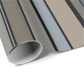 Gedämpfte moderne Streifen Geschenkpapier (Rolleneckpunkt)